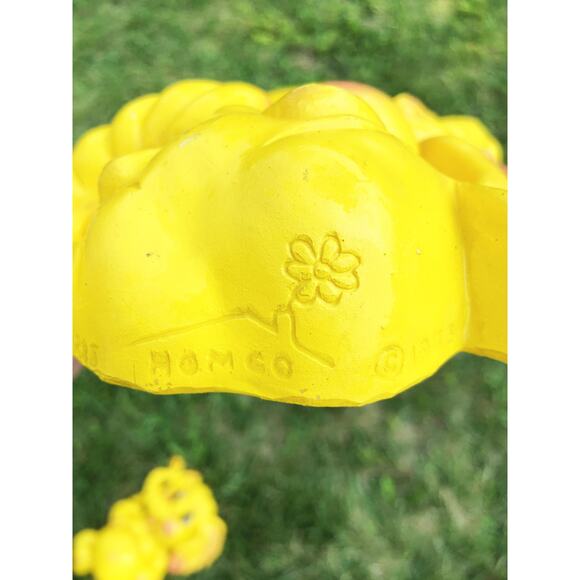 Pair of Vintage 1973 Homco Yellow Plastic Elephants Wall Hanging 1970s Nursery - Picture 5 of 6